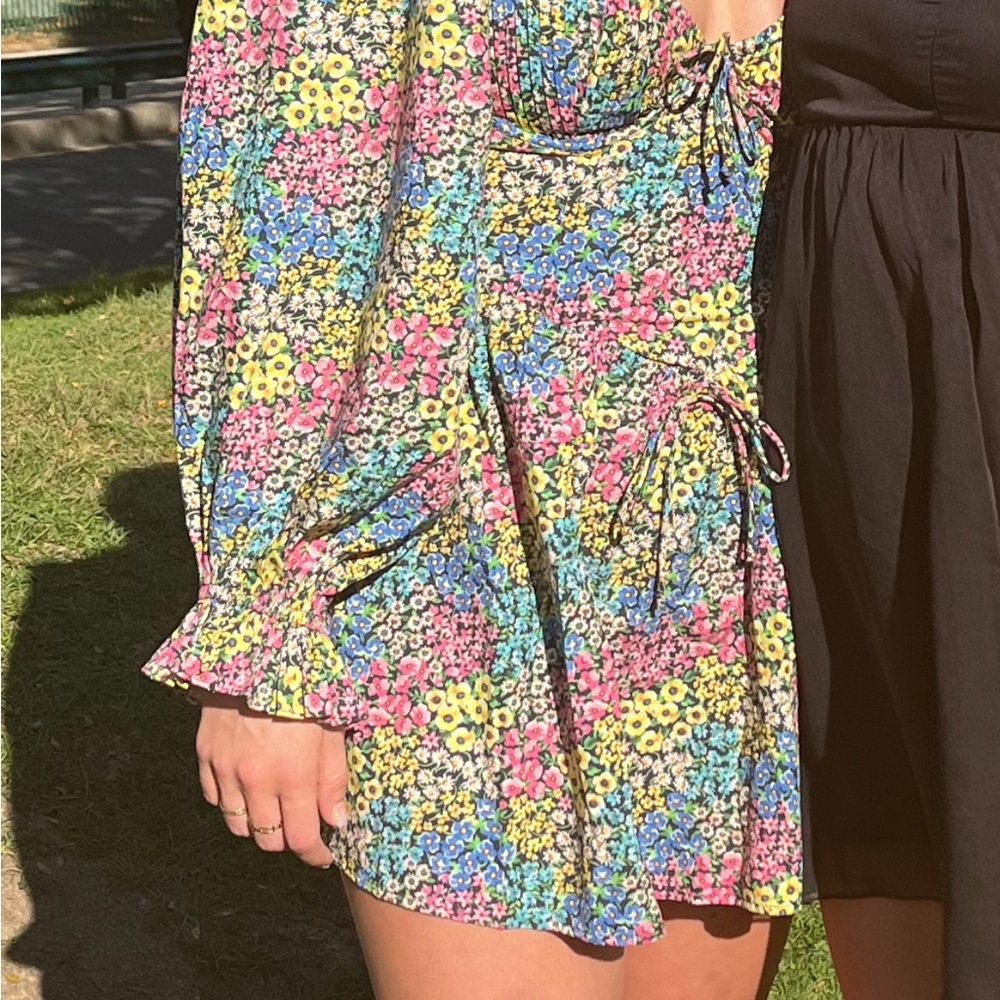 For love and lemons floral long sleeve dress